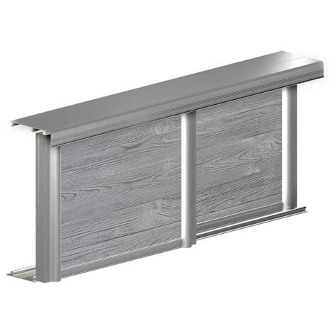 Obere und untere Aluminium-Laufschiene 180 cm, für SLID'UP 210, 220, 230 Schiebetürbeschlag, Alu eloxiert