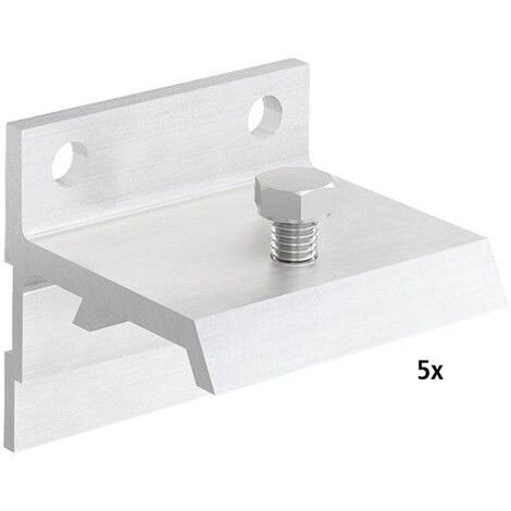 5x Montagewinkel für Schiebetürbeschlag SLID'UP, 45 mm