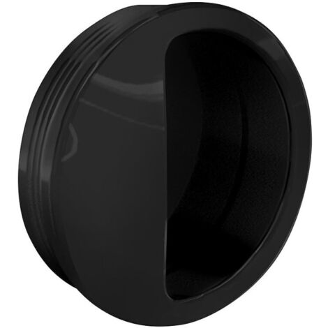 Muschelgriff rund, Kunststoff, 50 mm, schwarz