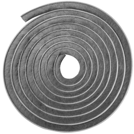 Staubschutzbürste selbstklebend, 12 mm Borsten, 5,5 m, grau