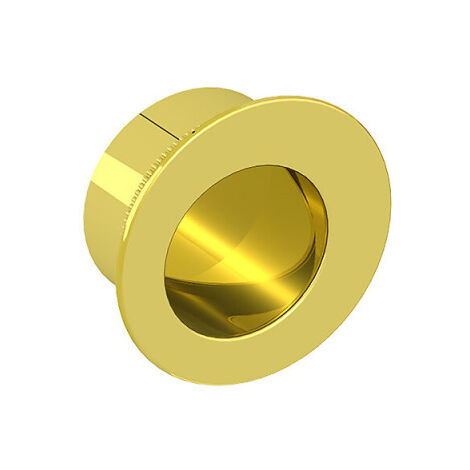 Fingerhülse für Schiebetüren, rund, Durchmesser 29 mm, gold, für Durchgangstüren, Zimmertüren