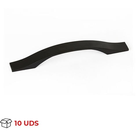 Poignée de meuble zamac noir mat - Entraxe : 128 mm - Longueur : 136,5 mm -  FOSUN