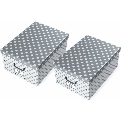Relaxdays Boîtes de rangement, lot de 4, pliables, HxLxP: 30x30x30 cm,  caisses en tissu avec œillets