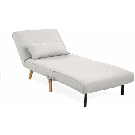 MAORA - Fauteuil convertible en tissu beige