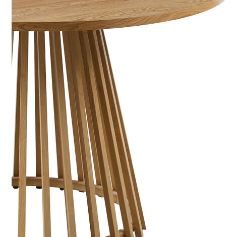 NATAL - Table à manger ronde piètement central en bois