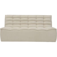 Mobilier Deco – Canapé 2 places modulable en tissu beige – Confort ergonomique – Design moderne – S'intègre dans tous les styles