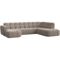 BELIZ XL - Canapé panoramique tissu taupe - Angle gauche