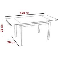 LITORAL - Table extensible avec 6 chaises blanches - Blanc