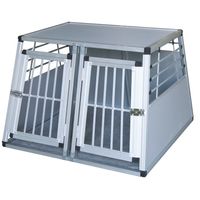 Cage de transport alu double pour deux chiens Désignation : Cage double CarBox 82393