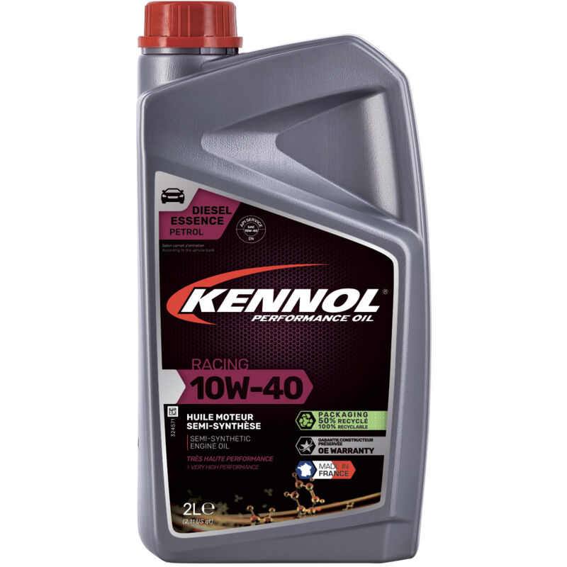 KENNOL Huile moteur semisynthétique RACING 10W40, bidon 2 litres — free download