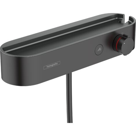 Hansgrohe – Mitigeur thermostatique de douche noir mat 400mm – CoolContact – Débit 16,3 l/min – Installation murale – 24360670