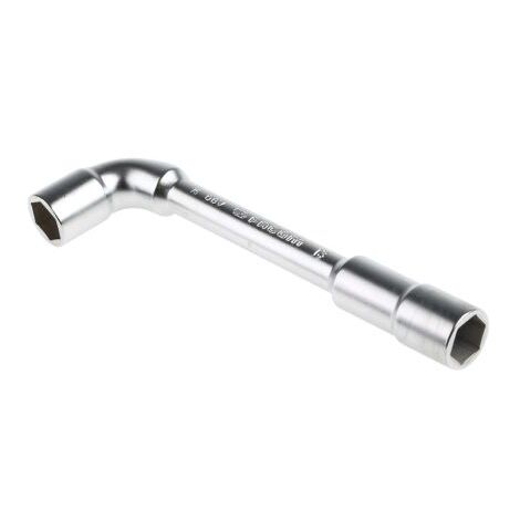 Facom – Clé à pipe débouchée OGV 6 pans 13 mm – Acier chrome vanadium – Finition chromée satinée – Serrage puissant et précis