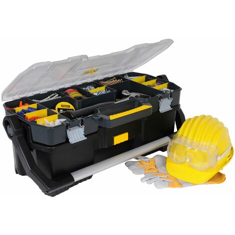 Boîte à Outils avec Organiseur Transparent - 67 x 32,3 x 25,1 cm - STANLEY, 1-97-514