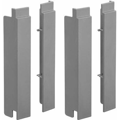 Stanley – Caches latéraux Trackwall pour rangement – Matériau résine inoxydable – Dimensions 2x2,5x14 cm – 4 pièces – STST826111
