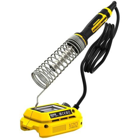 Stanley – Fer à souder sans fil 18V – Température réglable 204°C à 482°C – Poignée ergonomique avec grip – Compatible embouts 6,35 mm - SFMCE040B (1/10)