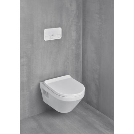 Villeroy & Boch Architectura, Cuvette suspendue sans bride TwistFlush, abattant amovible frein de chute