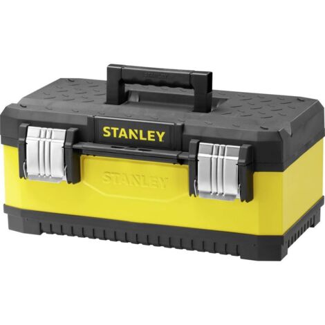 Stanley – Boîte à outils bimatière 51 cm – Structure métal et polypropylène – Cadenassable – Poignée ergonomique – Plateau porte-outils intégré