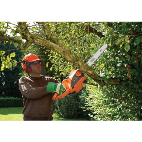 Tronçonneuse Filaire 2000W 40 cm avec Vitesse 12,5 m/s, Réservoir de 150 ml, Tendeur de Chaine Sans Outil, CS2040-QS