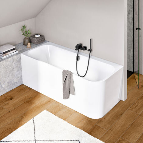 Villeroy & Boch Baignoire murale Architectura pour installation en angle à droite, 1800 x 800 mm, Blanc