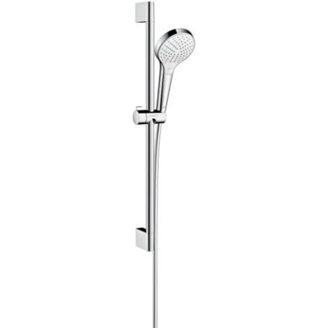 Hansgrohe – Ensemble de douche Croma Select S Vario 65 cm – Barre de douche 669 mm – Douchette avec 3 types de jets – Technologie QuickClean