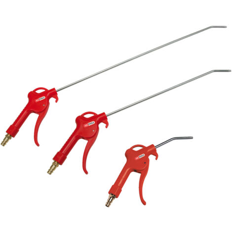 KS Tools - Jeu de 3 soufflettes avec buse 100 mm - 330 mm - 510 mm - Raccord 1/4'' - 515.1921