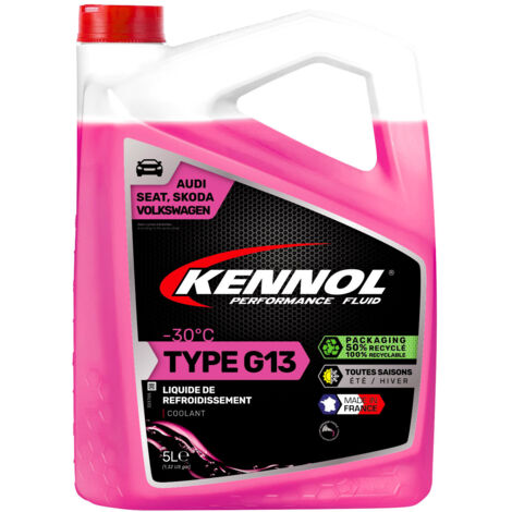 KENNOL Liquide de refroidissement -30°C Type G13 (VOLKSWAGEN,AUDI, SEAT et SKODA), bidon 5 litres