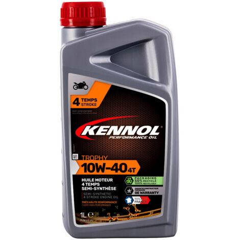 KENNOL Huile moteur semi-synthétique 4T TROPHY 10W40, bidon 1 litre