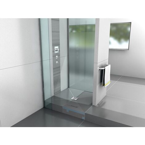 Receveur rectangle wedi Fundo Primo écoulement excentré 1800x900x40mm
