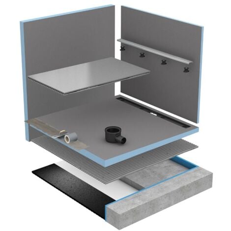 Receveur rectangle wedi Fundo Riolito Neo écoulement linéaire 1400x900x50mm