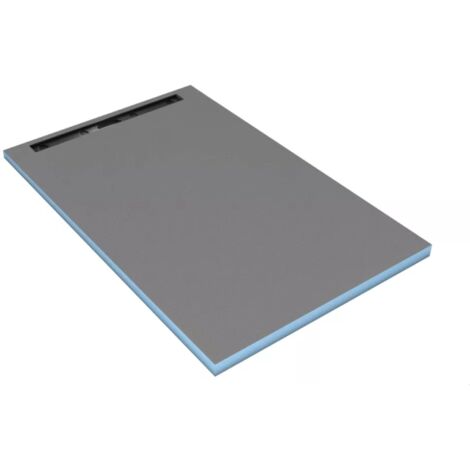 Wedi – Receveur de douche à carreler rectangulaire 1800x900mm – Écoulement linéaire excentré – Pente continue pour pose facile