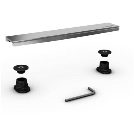 wedi Barrette de finition pour évacuation linéaire Fundo Riolito neo - inox - L. 80 cm