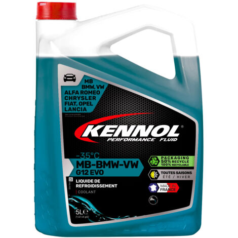 KENNOL Liquide de refroidissement G12 -35°C (Mercedes-BMW-Volkswagen), bidon 5 litres