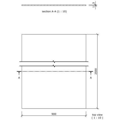 Panneau construction XL wedi 2500x900x12,5mm