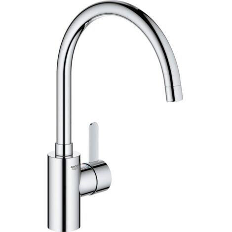 Grohe – Mitigeur de cuisine haut mobile – Bec tube pivotant 360° – Hauteur sous bec 225 mm – Finition chromée – Cartouche céramique 35 mm (1/7)