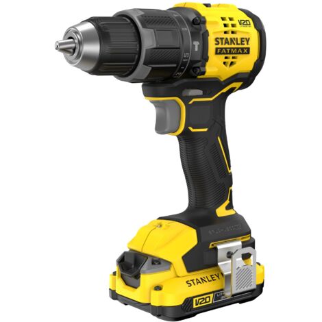 Stanley FatMax - V20 Perceuse visseuse à percussion 60 Nm BRUSHLESS Lithium 18V 2 batteries 2Ah en malette Pro-Stack - SFMCD716D2T-QW (1/5)