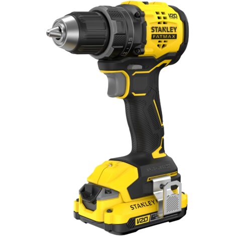 Stanley FatMax - V20 Perceuse visseuse 60 Nm BRUSHLESS - Lithium 18V - 2 batteries 2Ah en malette Pro-Stack - SFMCD714D2T-QW (1/5)