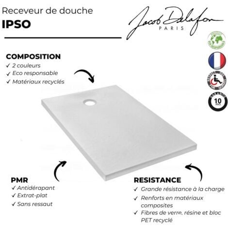 Receveur de douche 120 x 80 JACOB DELAFON Ipso rectangle blanc