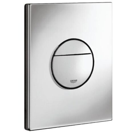 Grohe – Plaque de commande WC chromée – Finition métal – Système de chasse double touche – Dimensions 156x197mm – 38765000