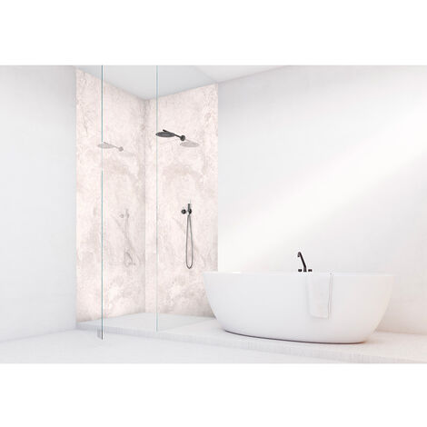 Roth – Panneau mural de douche en aluminium composite 100 x 255 cm – Rénovation rapide salle de bain – Étanchéité garantie – Résistance aux températures - 3 mm