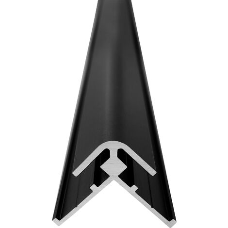Profilé angle 90° extérieur pour panneau VIPANEL 3 mm - Noir, hauteur 120 cm (1/2)