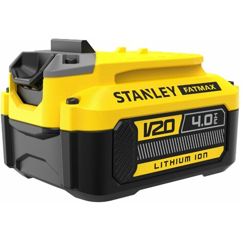 Batterie Lithium-Ion 18V 4,0 Ah – Indicateur d'état LED – Cellules à faible impédance pour plus de puissance – Système sans fil STANLEY FATMAX V2