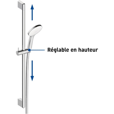 Douche De Tête Universel Duravit, Avec Jet Rain, Ronde ( 250 Mm) Orientable, Noir Mat