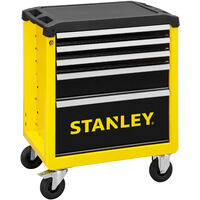 Stanley – Servante 5 tiroirs STST743051 – Charge maximale 300 kg – Tiroirs avec glissières à billes – Plateau en polypropylène renforcé 550x430 mm