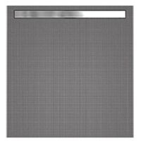 Wedi – Barrette de finition inox pour évacuation linéaire – Longueur 80 cm – Réglable en hauteur – Esthétique soignée pour douche à carreler