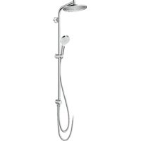 Hansgrohe – Colonne de douche 240 1jet Reno EcoSmart chromé – Douche de tête Crometta S 240 – Jet Rain – Installation apparente – Bras de douche 350 mm