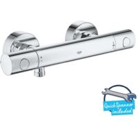 Grohe – Mitigeur thermostatique de baignoire – Finition chromée – Technologie TurboStat pour régulation instantanée – Sécurité SafeStop à 38°C