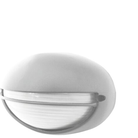 Plafón exterior ovalado con visera plata 60W E27 - Plata