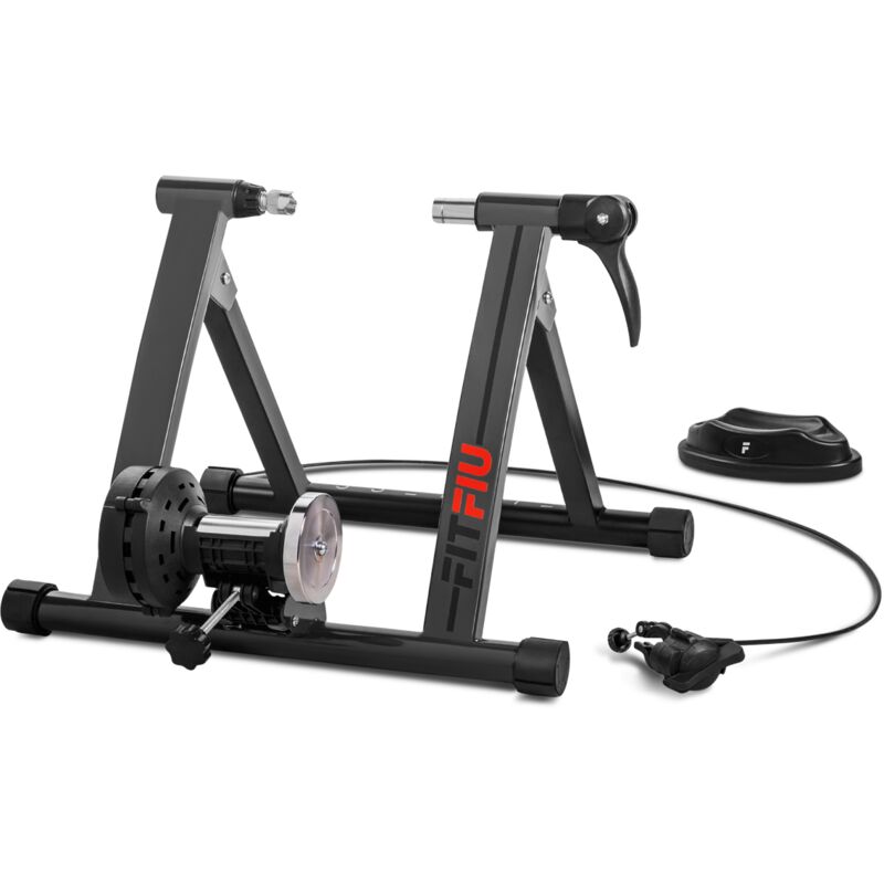 Rodillo bicicleta plegable ROB-20 con 5 niveles de resistencia, compatible ruedas 26” a 29”, MTB y carretera, sesiones indoor, peso máx. 150kg - FITFIU Fitness