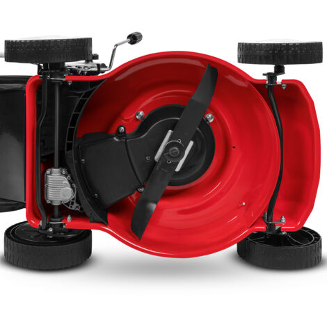 Cortacésped gasolina 139cc 5cv, motor 4 tiempos OHV, autopropulsado, cuchilla de acero de doble filo de 410mm 17", altura de corte regulable y cesta con capacidad de 45L - Greencut GLM690X