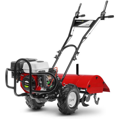 Motocultor de gasolina de 212cc 7cv, arranque eléctrico, ancho de trabajo 70cm, profundidad hasta 35cm - GREENCUT GTC220XE
